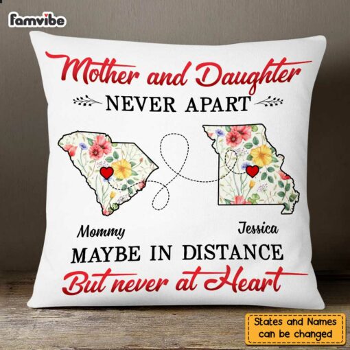 Personalized Daughter Long Distance Flower Pillow