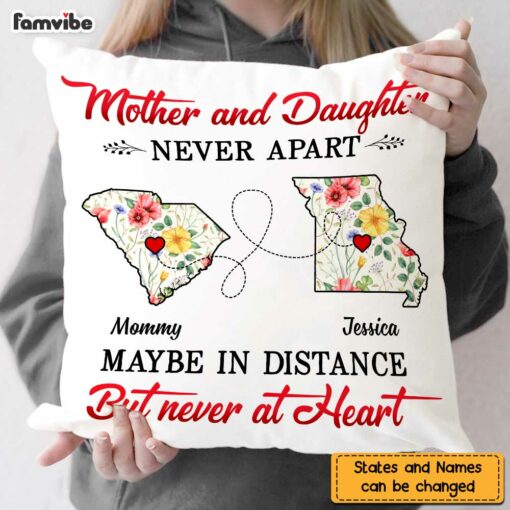 Personalized Daughter Long Distance Flower Pillow