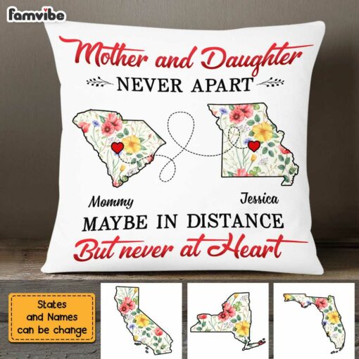 Personalized Daughter Long Distance Flower Pillow