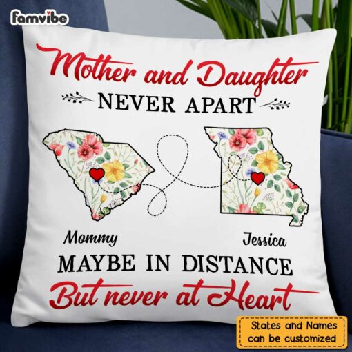 Personalized Daughter Long Distance Flower Pillow