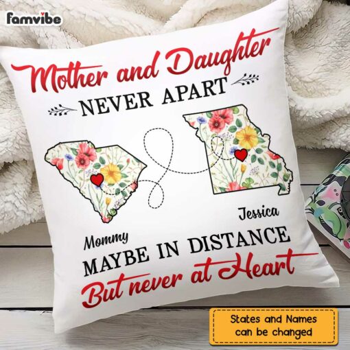 Personalized Daughter Long Distance Flower Pillow