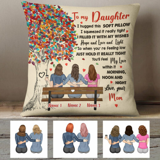 Personalized Daughter Love Tree Pillow