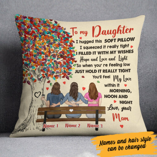 Personalized Daughter Love Tree Pillow