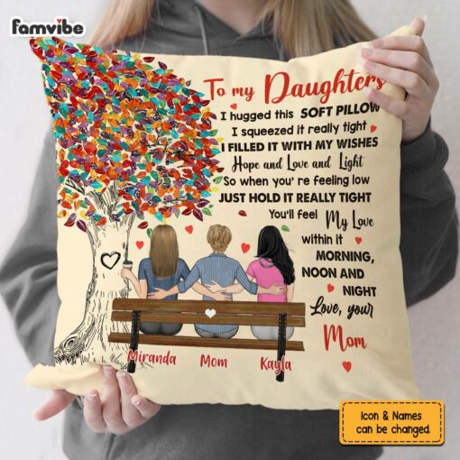 Personalized Daughter Love Tree Pillow