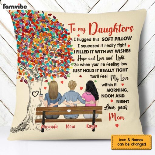 Personalized Daughter Love Tree Pillow