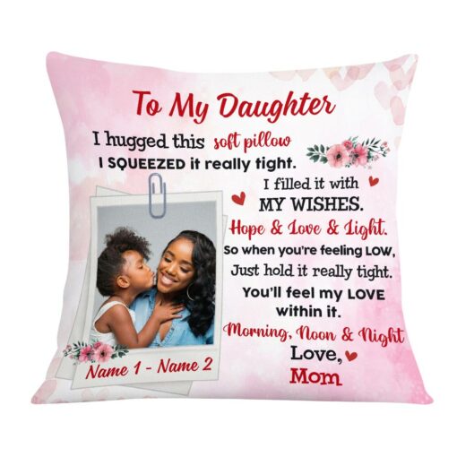 Personalized Daughter Photo Pillow