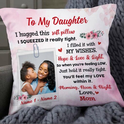 Personalized Daughter Photo Pillow