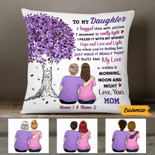 Personalized Daughter Tree Pillow