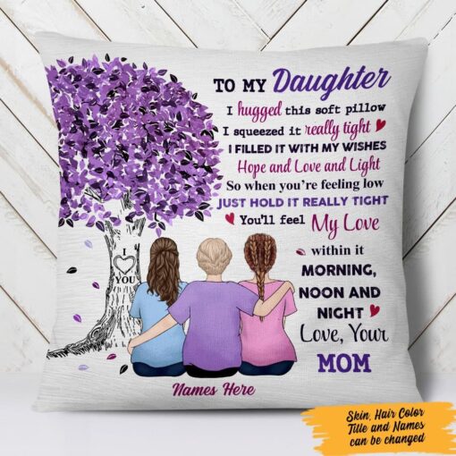 Personalized Daughter Tree Pillow