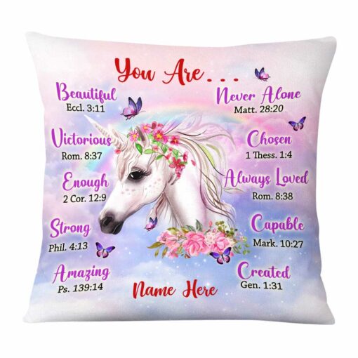 Personalized Daughter Unicorn God Says You Are Pillow