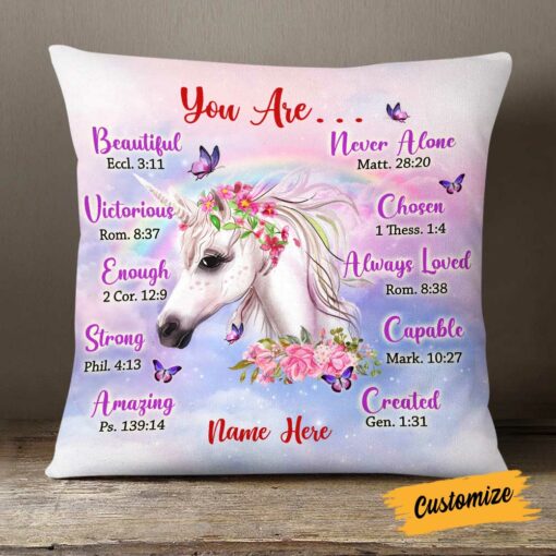 Personalized Daughter Unicorn God Says You Are Pillow