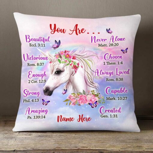 Personalized Daughter Unicorn God Says You Are Pillow