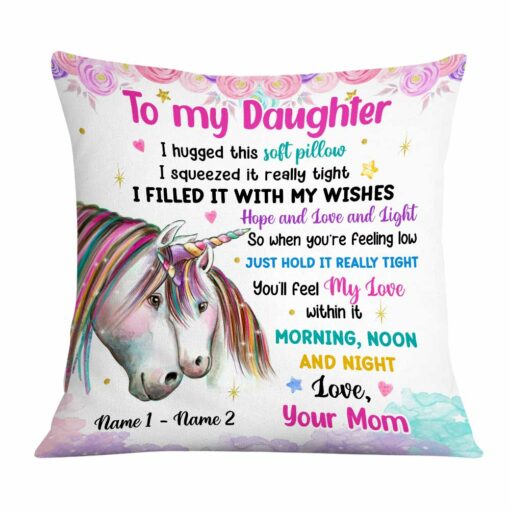 Personalized Daughter Unicorn Pillow