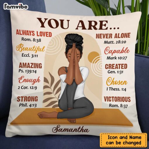 Personalized Daughter Yoga Girl You Are Beautiful Pillow