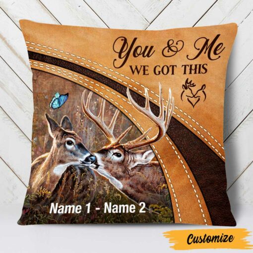 Personalized Deer Hunting Couple We Got This Pillow