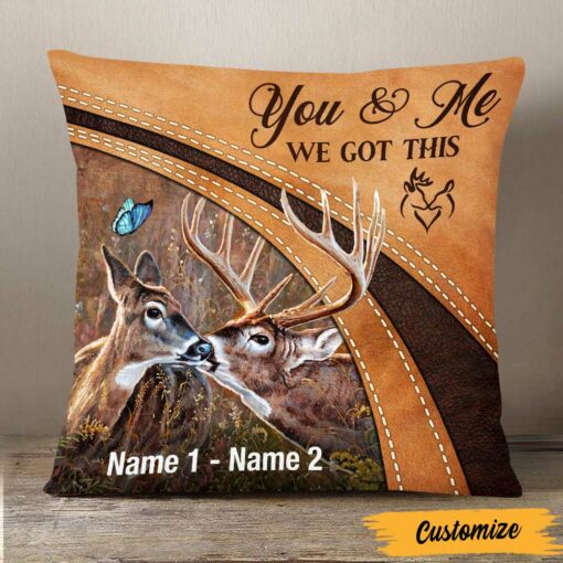 Personalized Deer Hunting Couple We Got This Pillow