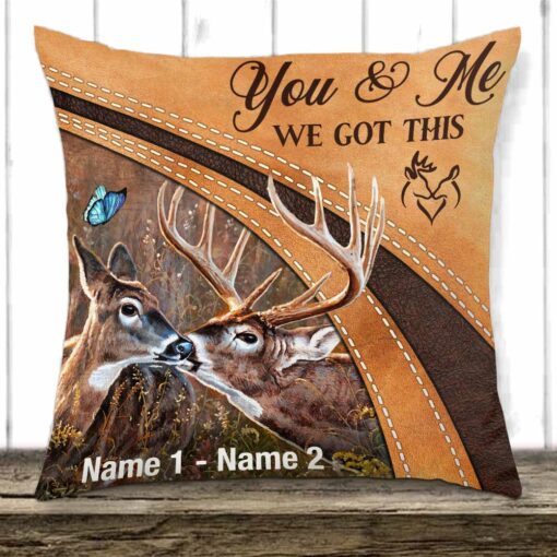 Personalized Deer Hunting Couple We Got This Pillow