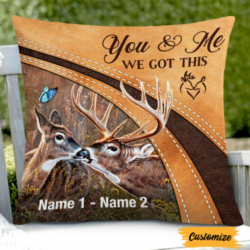 Personalized Deer Hunting Couple We Got This Pillow