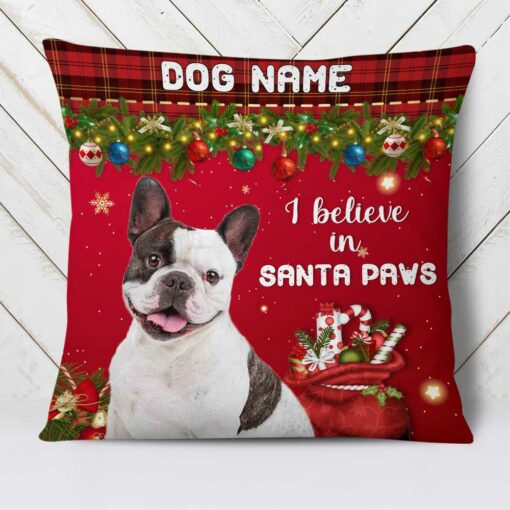 Personalized Dog Cat Christmas Photo Pillow