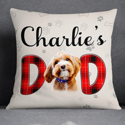 Personalized Dog Cat Dad Photo Pillow