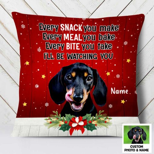 Personalized Dog Cat Photo Watching Pillow