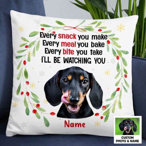 Personalized Dog Cat Photo Watching Pillow