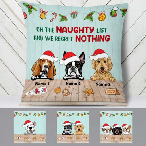 Personalized Dog Christmas Pillow