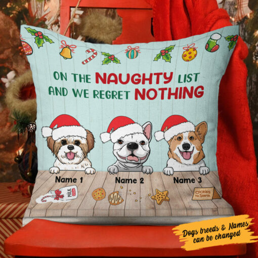 Personalized Dog Christmas Pillow