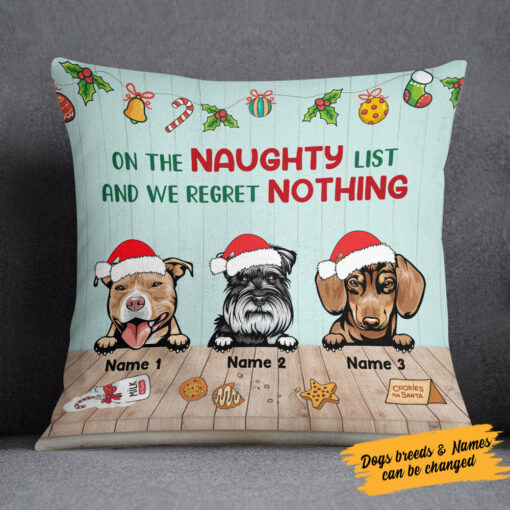 Personalized Dog Christmas Pillow