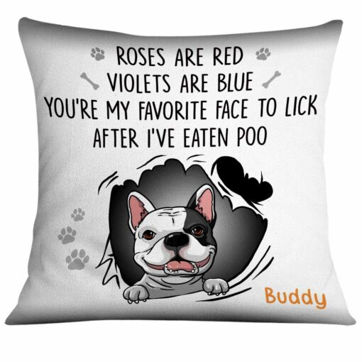 Personalized Dog Favorite Face To Lick Pillow