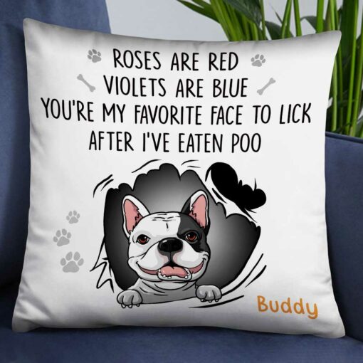 Personalized Dog Favorite Face To Lick Pillow