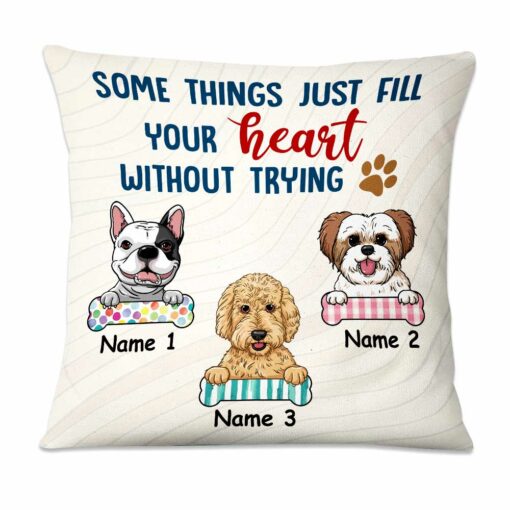 Personalized Dog Fill Your Heart Pillow