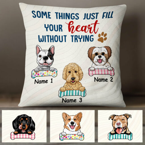 Personalized Dog Fill Your Heart Pillow