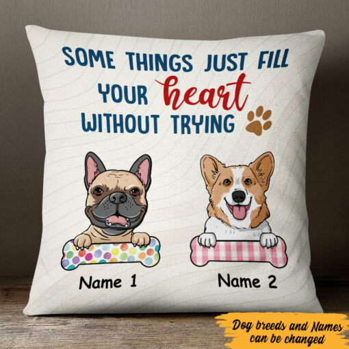 Personalized Dog Fill Your Heart Pillow