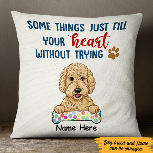 Personalized Dog Fill Your Heart Pillow