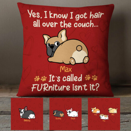 Personalized Dog Hair Furniture Pillow