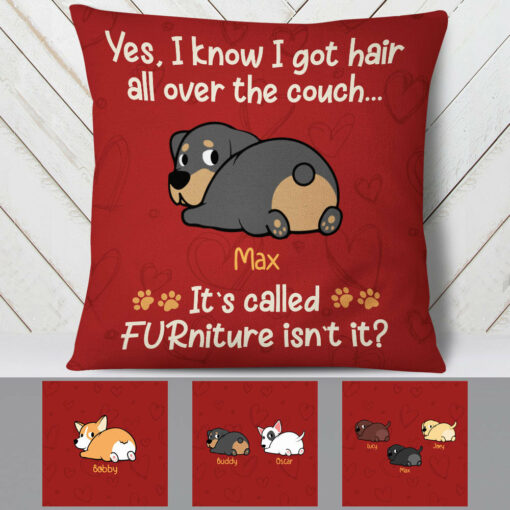 Personalized Dog Hair Furniture Pillow