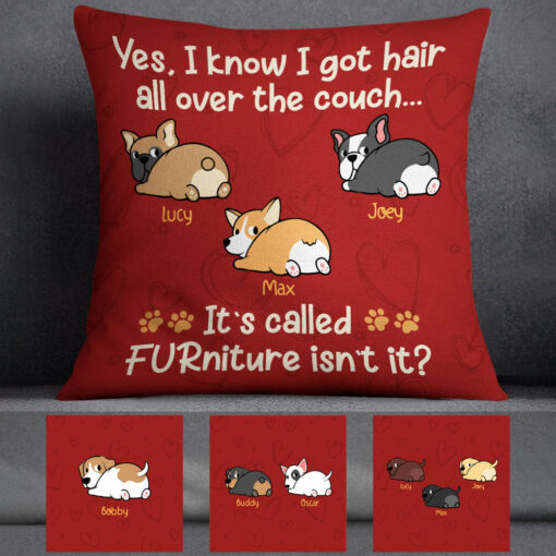 Personalized Dog Hair Furniture Pillow