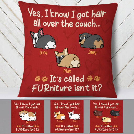 Personalized Dog Hair Furniture Pillow