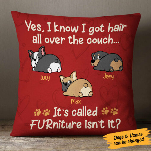 Personalized Dog Hair Furniture Pillow