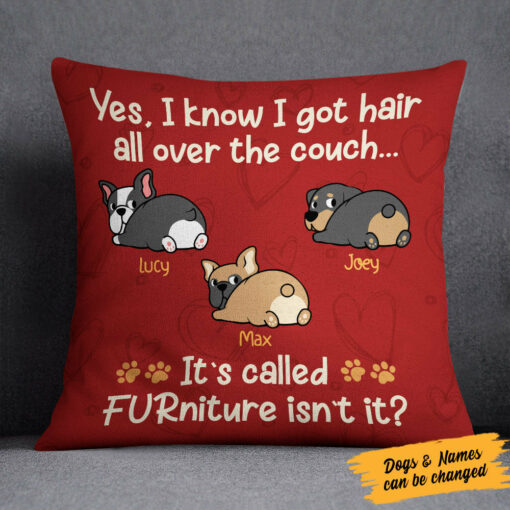 Personalized Dog Hair Furniture Pillow