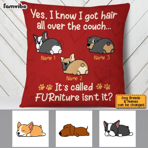 Personalized Dog Hair Furniture Pillow