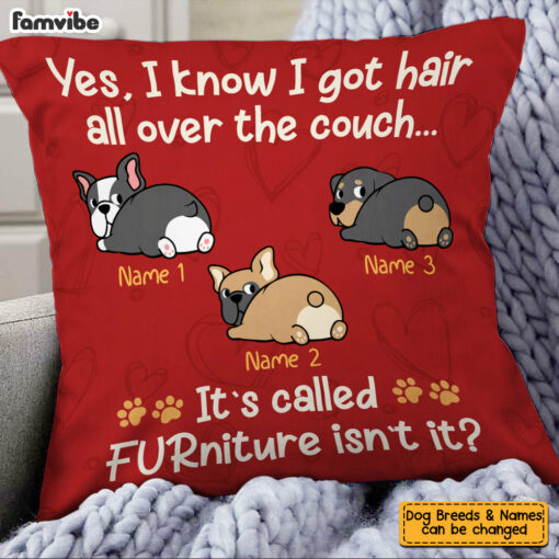 Personalized Dog Hair Furniture Pillow