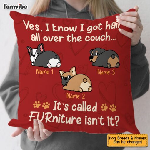 Personalized Dog Hair Furniture Pillow