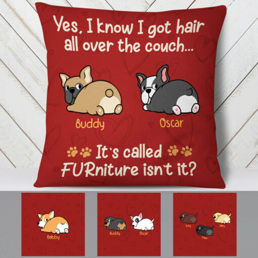 Personalized Dog Hair Furniture Pillow