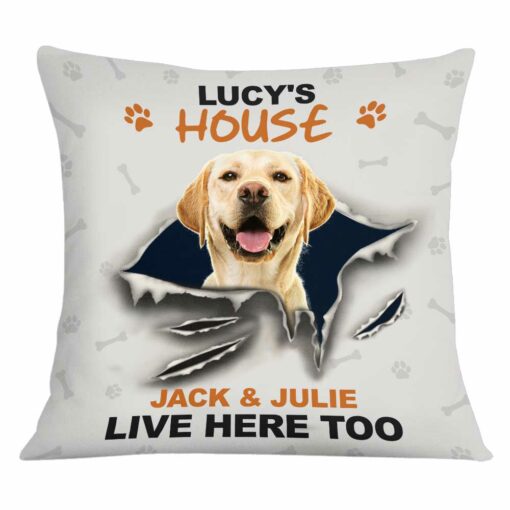 Personalized Dog House Photo Pillow