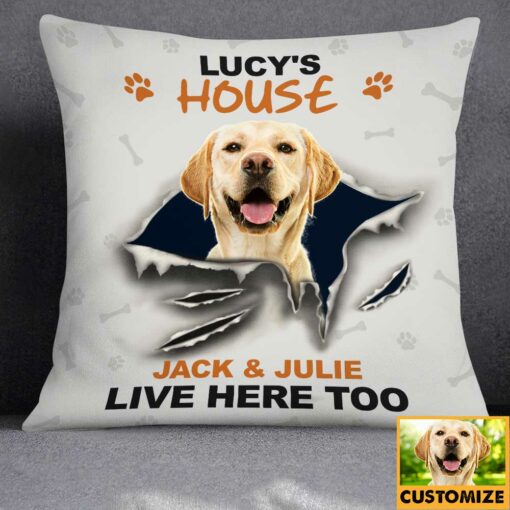 Personalized Dog House Photo Pillow