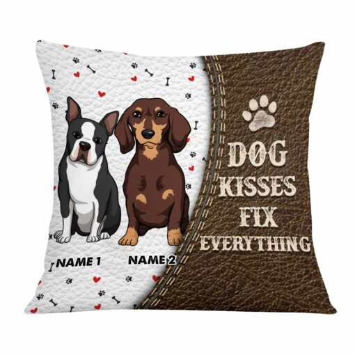 Personalized Dog Icon Kisses Pillow