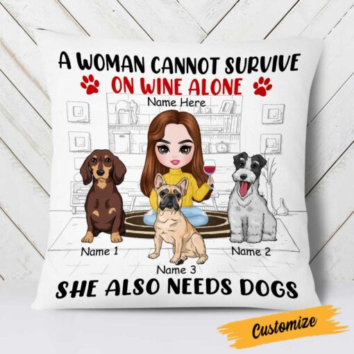 Personalized Dog Icon Mom Pillow