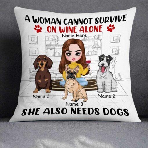 Personalized Dog Icon Mom Pillow